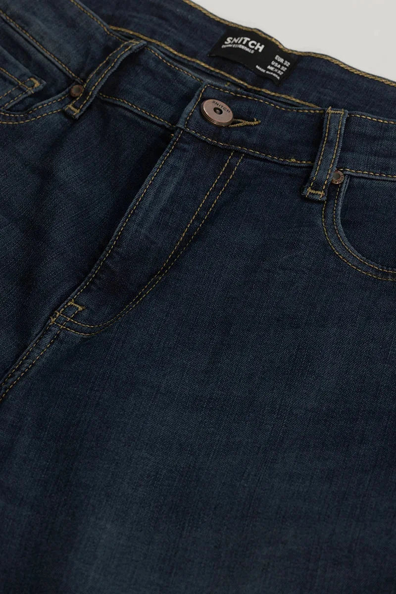 سنيتش جينز مريح أزرق